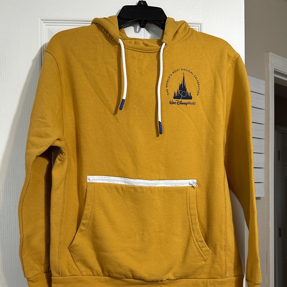 Disney 50th anniversary Mustard Hoodie with White Accents